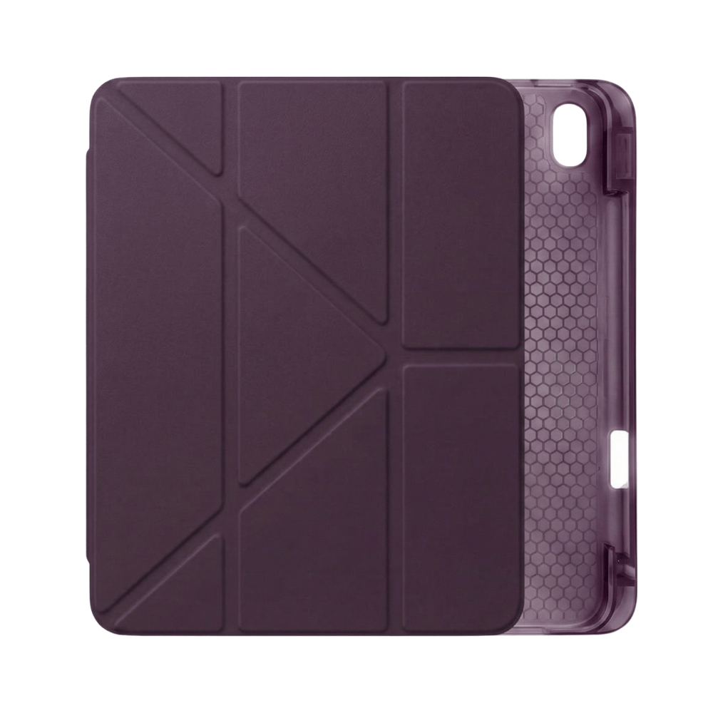 PS iPad A16 / 10.9 (10. nesil) Tri Folding Standlı Kılıf - Damson