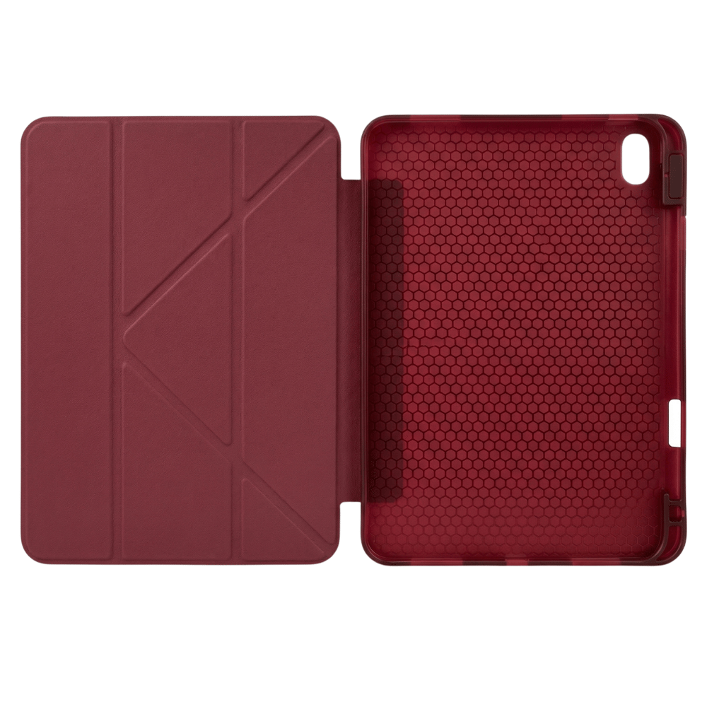 PS iPad A16 / 10.9 (10. nesil) Tri Folding Standlı Kılıf - Bordo