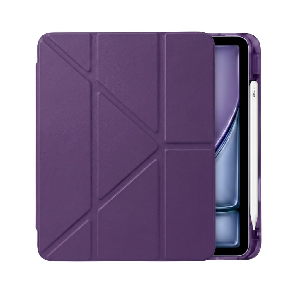 PS iPad Air 11 inç (M4)/(M3)/(M2) Tri Folding Standlı Kılıf - Mor