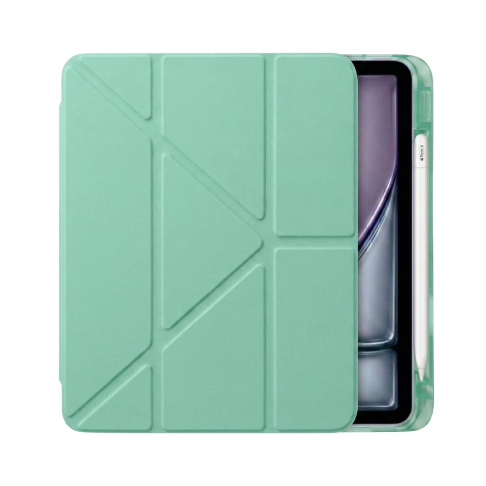 PS iPad Air 11 inç (M4)/(M3)/(M2) Tri Folding Standlı Kılıf - Yeşil