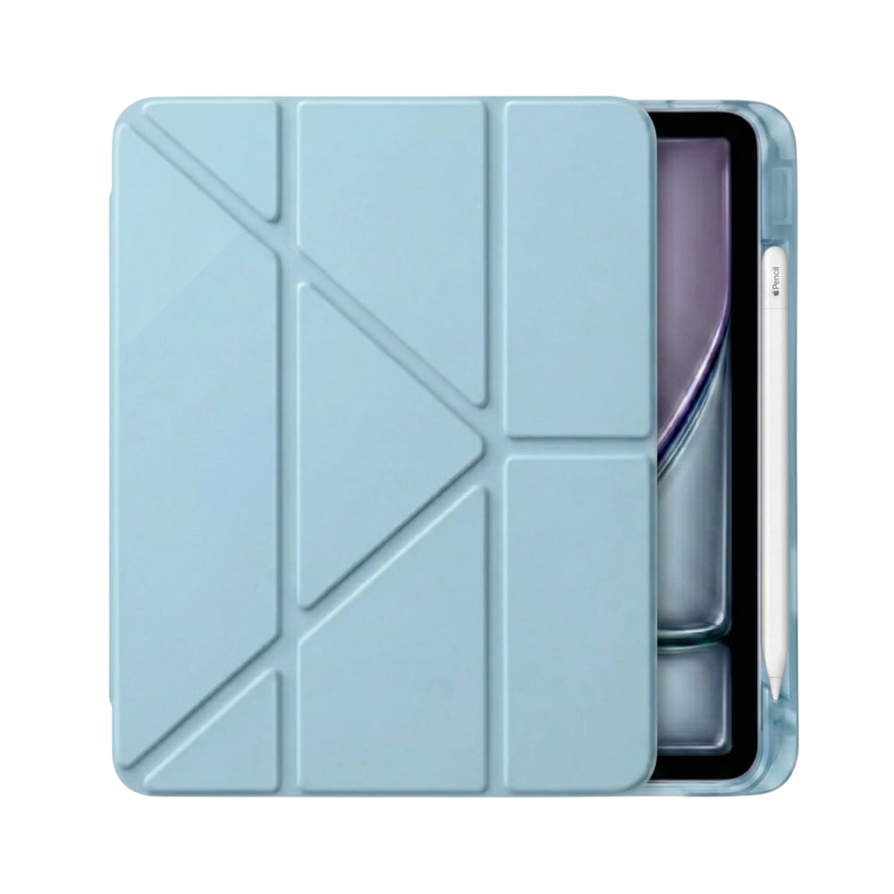 PS iPad Air 11 inç (M4)/(M3)/(M2) Tri Folding Standlı Kılıf - Turkuaz