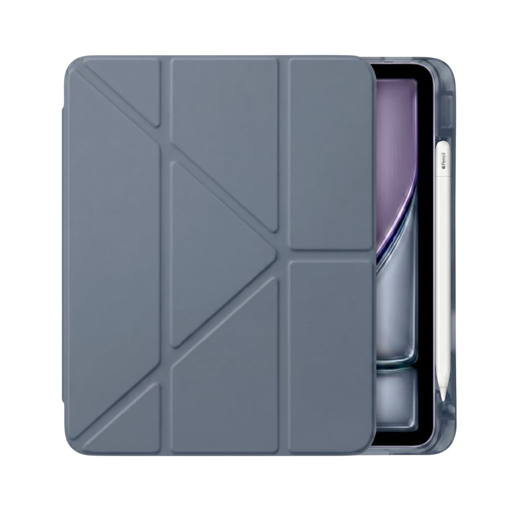 PS iPad Air 11 inç (M4)/(M3)/(M2) Tri Folding Standlı Kılıf - Gri