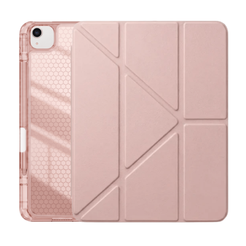 PS iPad Air 13 inç (M4)/(M3)/(M2) Tri Folding Standlı Kılıf - Pembe