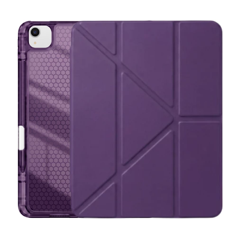 PS iPad Air 13 inç (M4)/(M3)/(M2) Tri Folding Standlı Kılıf - Mor
