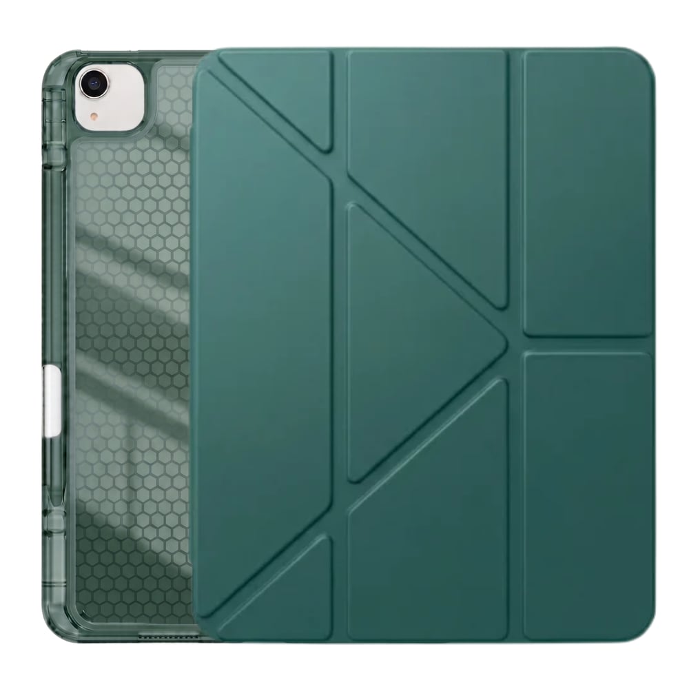 PS iPad Air 13 inç (M4)/(M3)/(M2) Tri Folding Standlı Kılıf - Haki