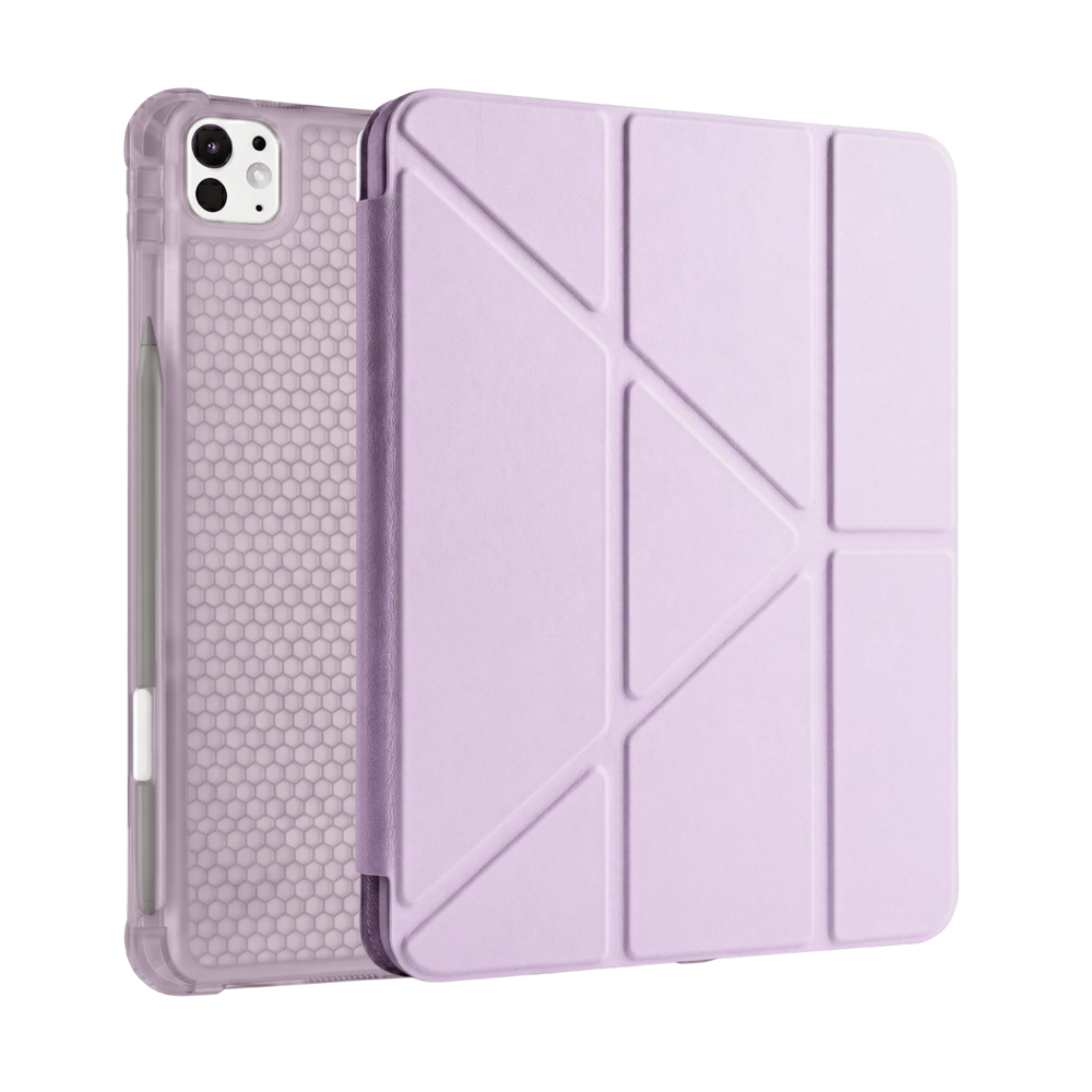 PS iPad Pro 11 inç (M5)/(M4) Tri Folding Standlı Kılıf - Lila
