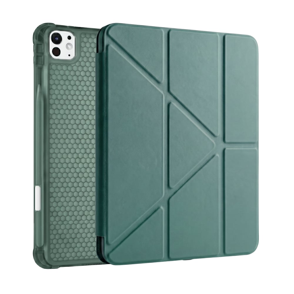 PS iPad Pro 11 inç (M5)/(M4) Tri Folding Standlı Kılıf - Haki