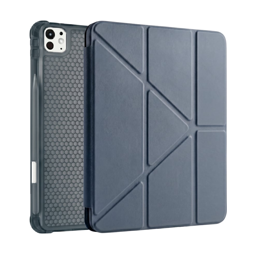 PS iPad Pro 11 inç (M5)/(M4) Tri Folding Standlı Kılıf - Gri