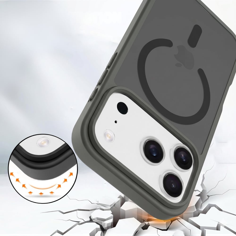 PS iPhone 17 Pro Max Mist Serisi Magsafe Kılıf - Gri
