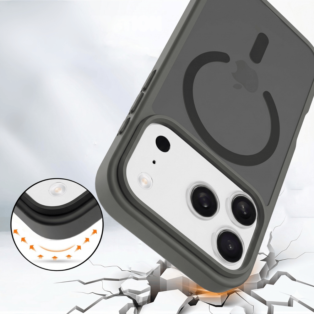 PS iPhone 17 Pro Mist Serisi Magsafe Kılıf - Gri