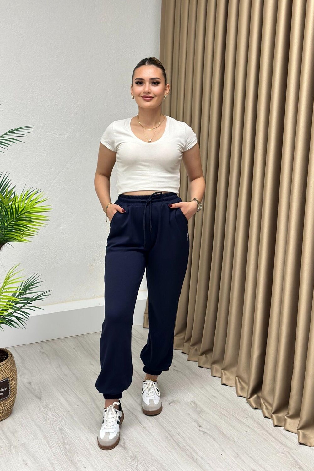 Oysho Modal Kumaş Jogger Eşofman Lacivert