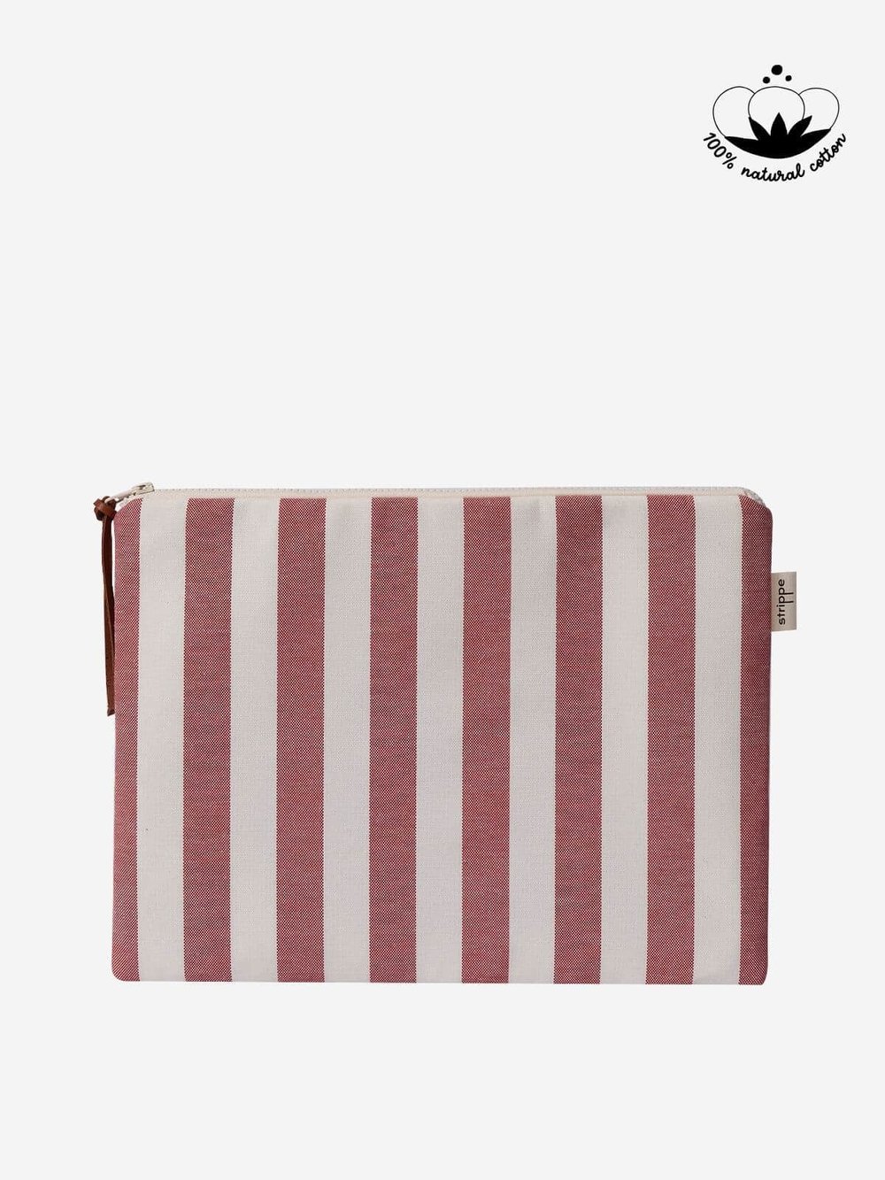 MODE - Kalın Çizgili Bordo Laptop - Tablet Kılıfı