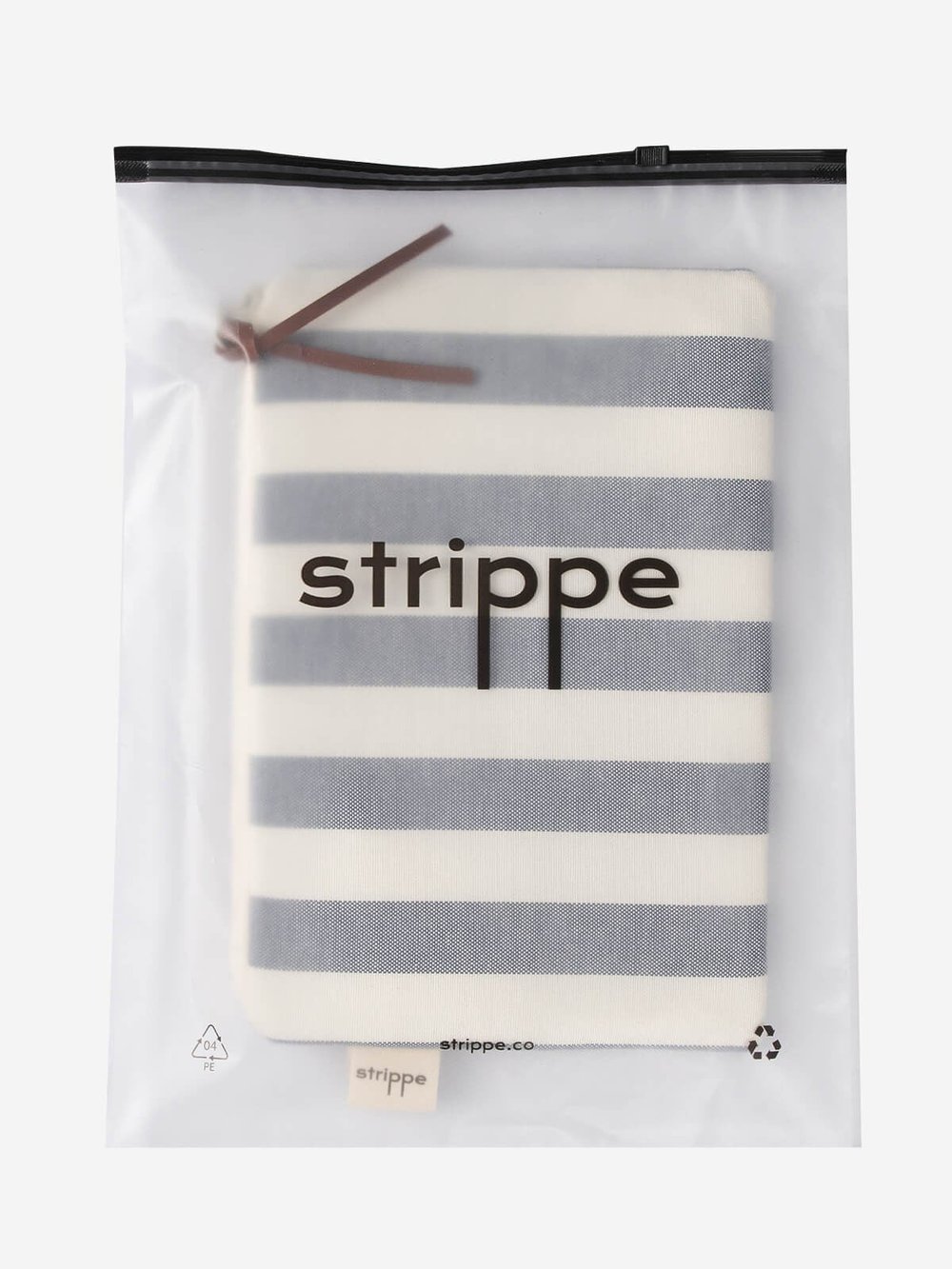 BREEZE - Kalın Çizgili Lacivert Pouch Portföy Çanta