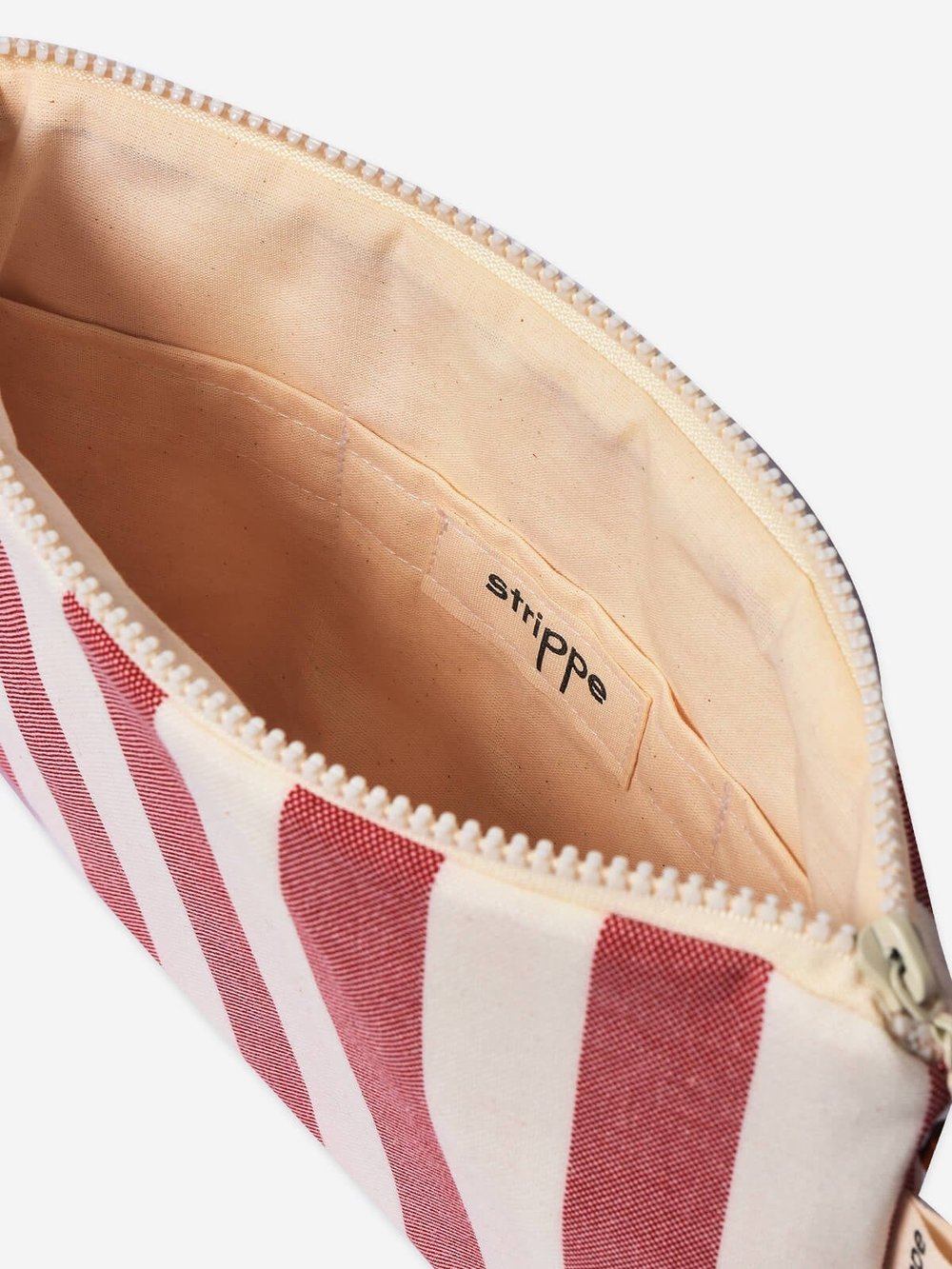 BREEZE - Kalın Çizgili Bordo Pouch Portföy Çanta