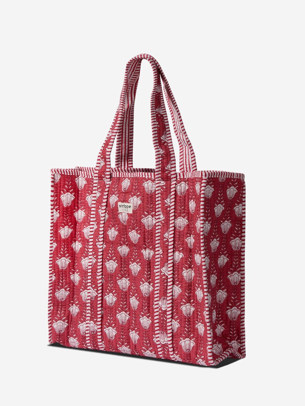 GARDEN- Çiçek Desenli Bodro Pamuklu Kumaş Günlük Omuz Çantası - Tote Bag