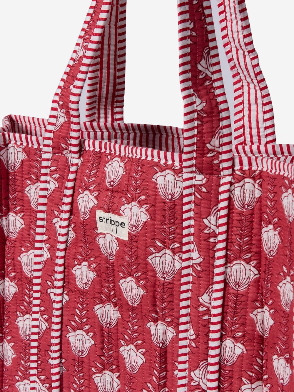 GARDEN- Çiçek Desenli Bodro Pamuklu Kumaş Günlük Omuz Çantası - Tote Bag
