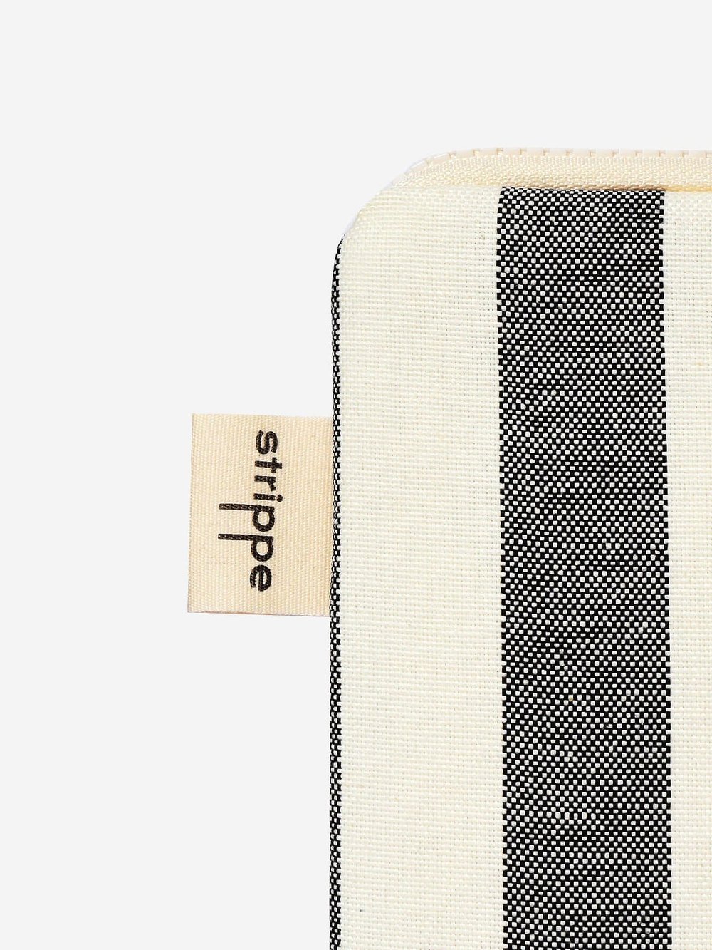 BREEZE - Kalın Çizgili Siyah Pouch Portföy Çanta