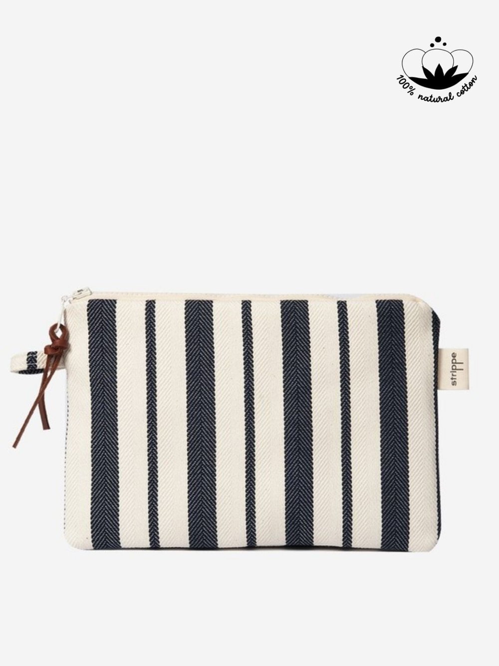 MARIS - Çizgili Lacivert Pouch Portföy Çanta