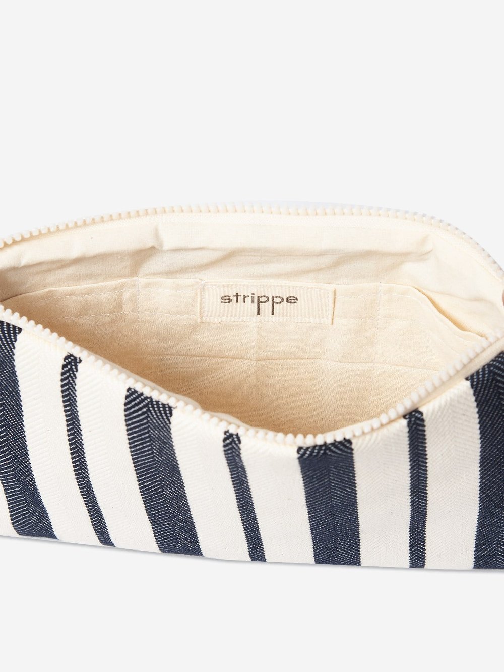 MARIS - Çizgili Lacivert Pouch Portföy Çanta