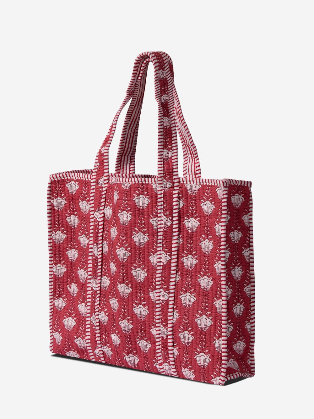 GARDEN- Çiçek Desenli Bodro Pamuklu Kumaş Günlük Omuz Çantası - Tote Bag