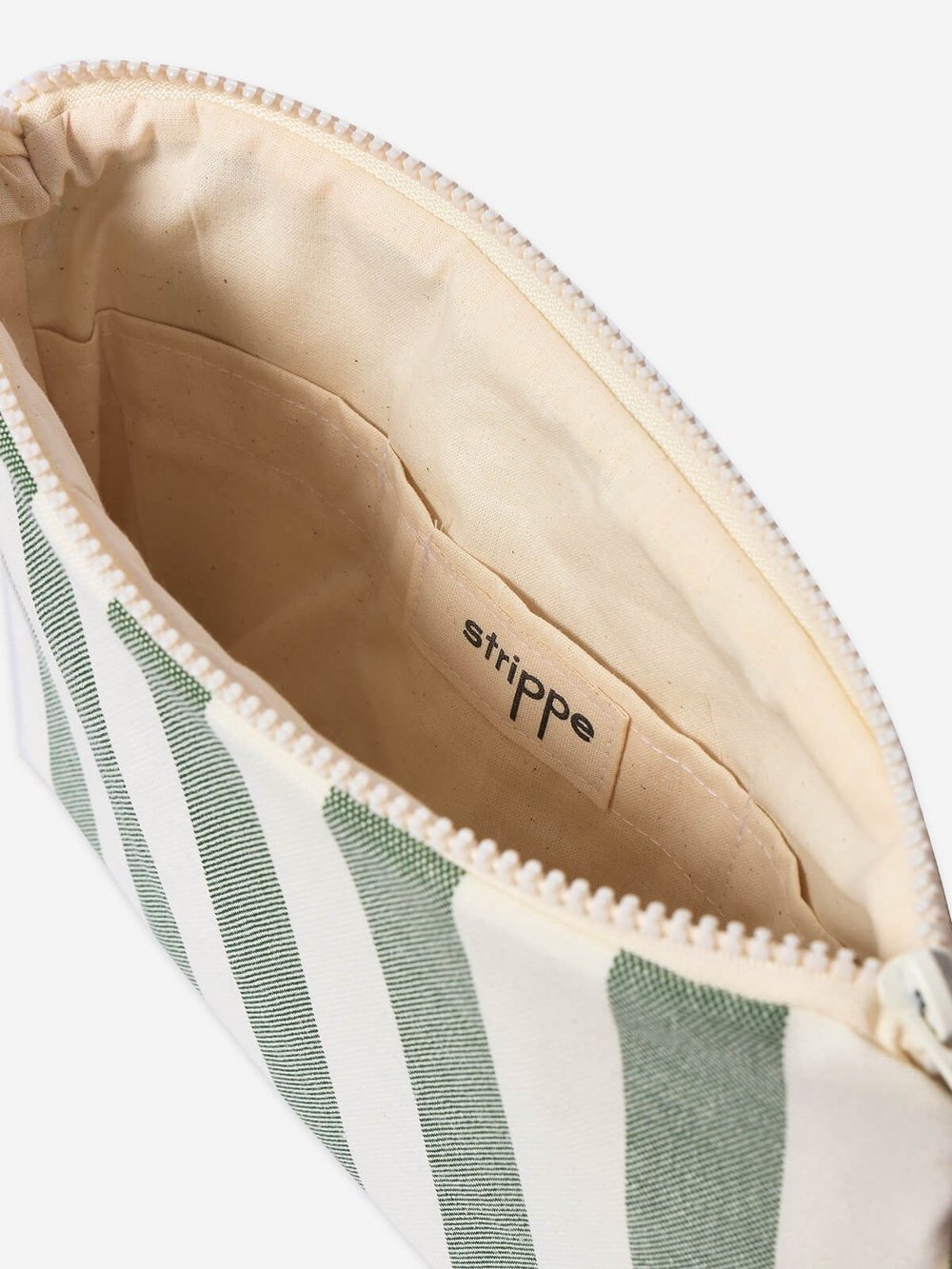 BREEZE - Kalın Çizgili Yeşil Pouch Portföy Çanta