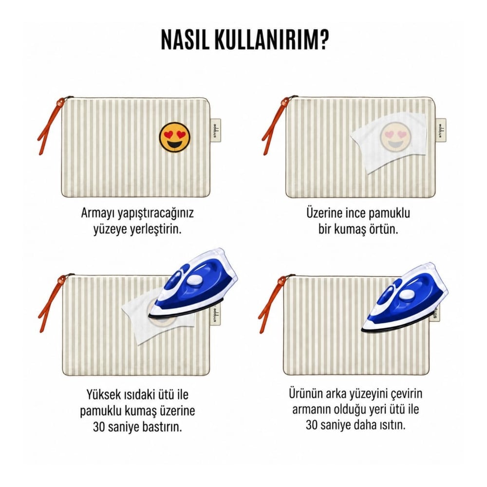EMOJI PATCH - Wink-Göz Kırpma Desen Yapışkanlı Yama