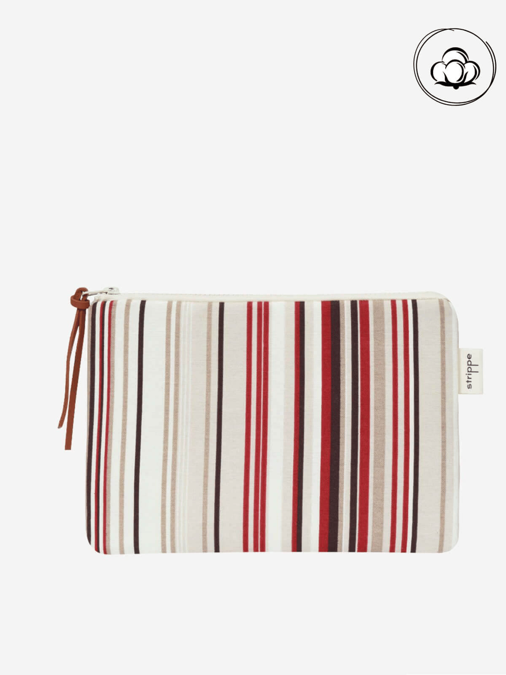 LOOP -Karışık Çizgili Bordo Pouch Portföy Çanta