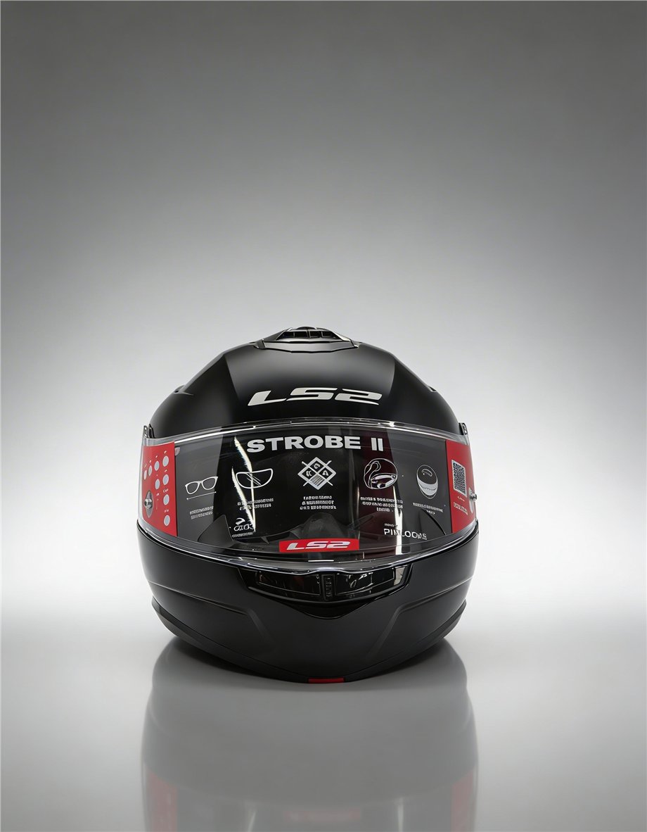 LS2 STROBE 2 SİYAH KASK-90503204