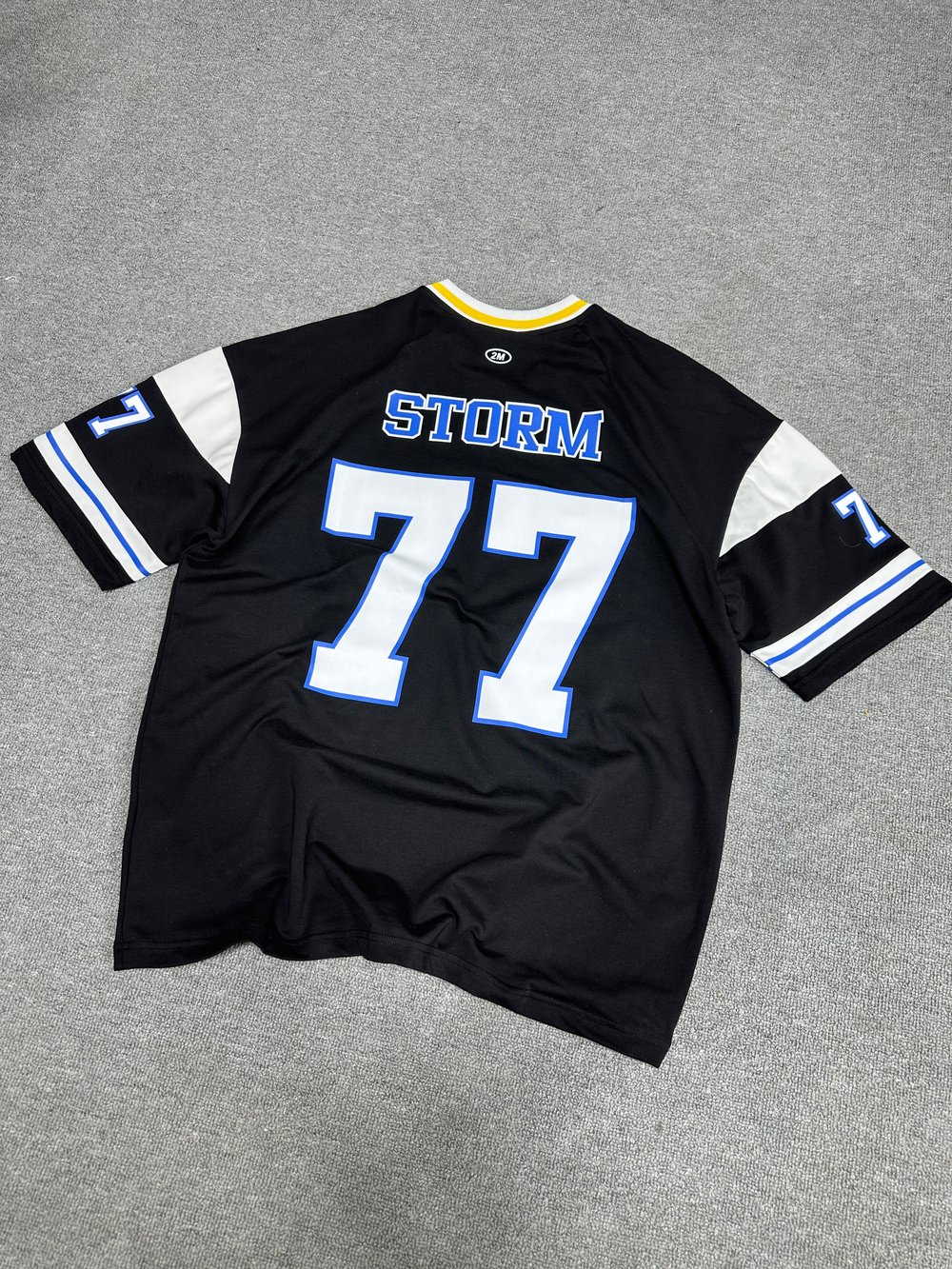 77 Baskı Detaylı Oversize T-shirt Siyah