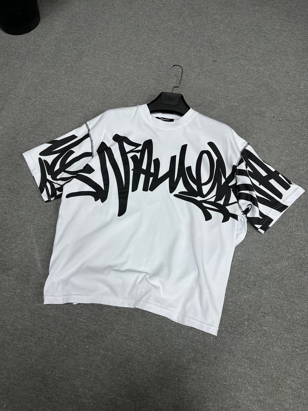 Graffiti Baskı Detaylı T-shirt Beyaz 