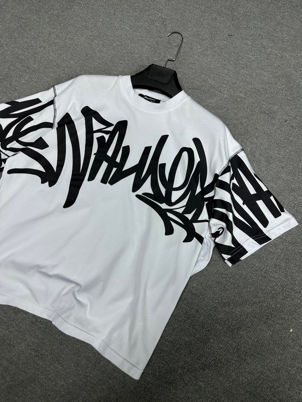 Graffiti Baskı Detaylı T-shirt Beyaz 