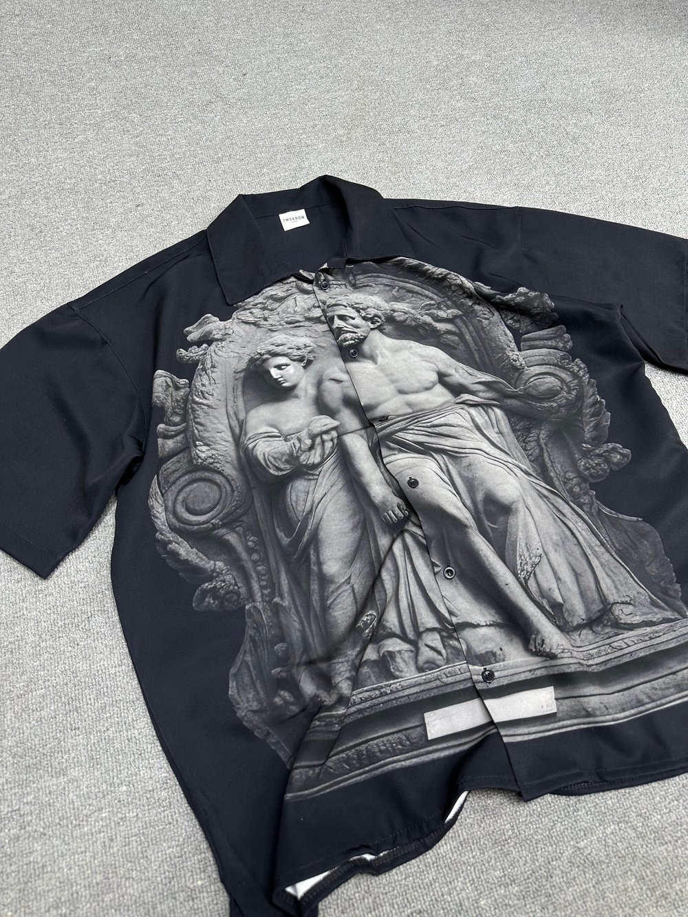 Heykel Baskı  Oversize Gömlek 