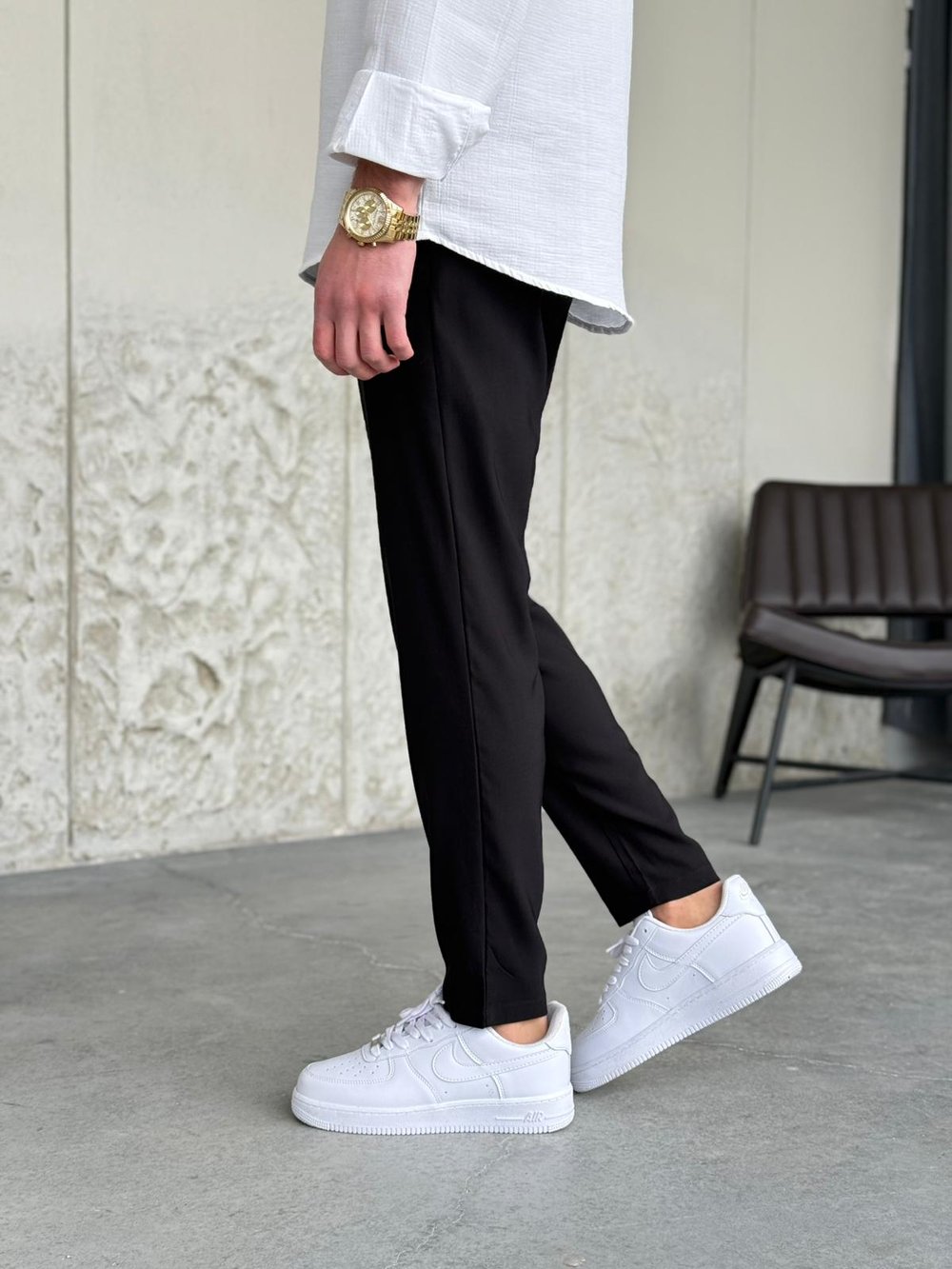 Slimfit Likralı Jogger Siyah Pantolon 