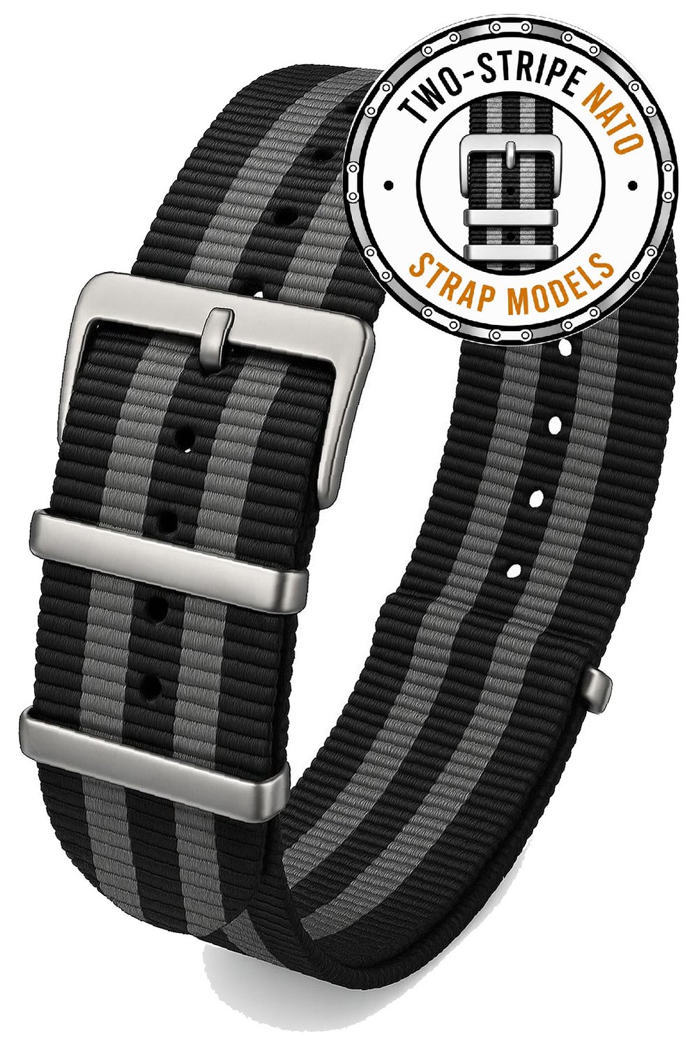 Nato Watch Band Strap TWO STRIPE N32NYL3