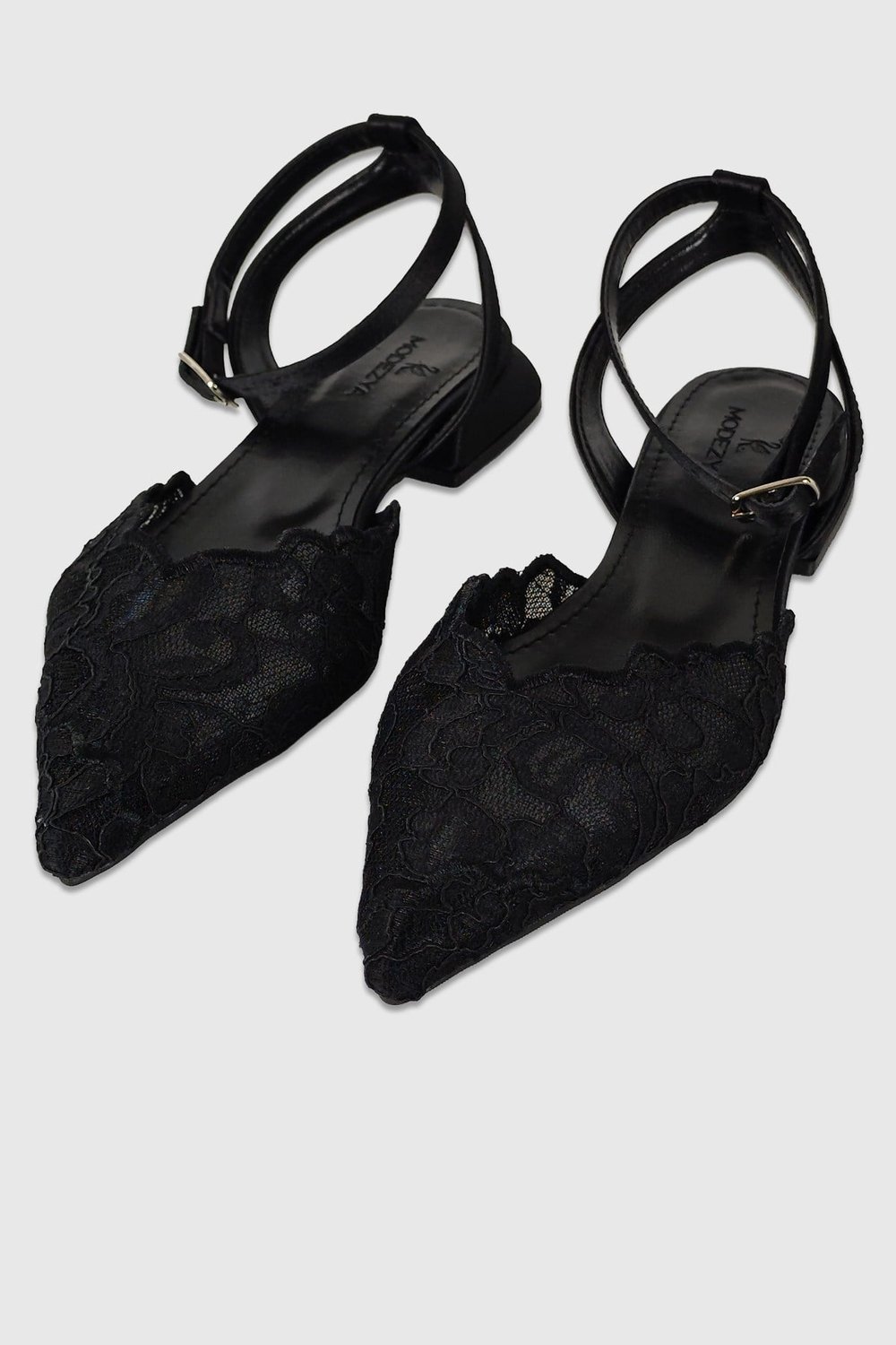 Ariel Siyah Saten Dantel Detay Kadın Günlük Ayakkabı
