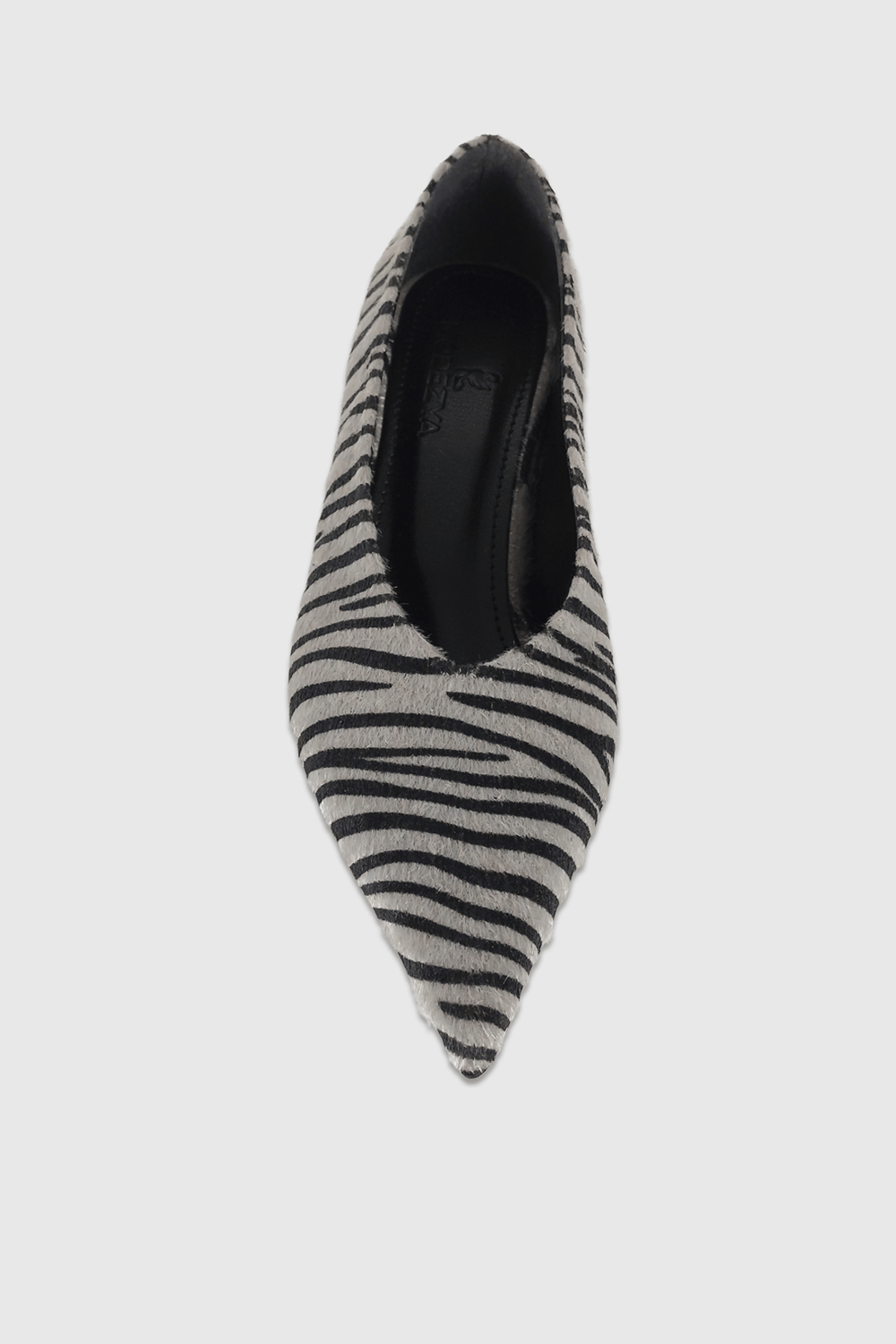 Clara Siyah Gri Desenli Sivri Burun Kadın Stiletto