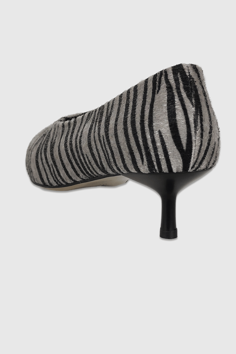 Clara Siyah Gri Desenli Sivri Burun Kadın Stiletto