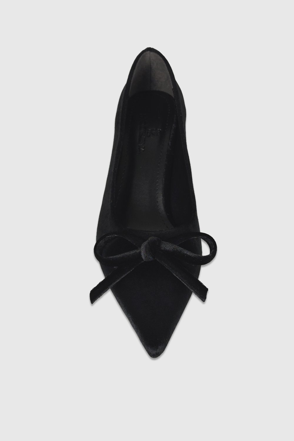 Daphne Siyah Kadife Fiyonk Detay Kadın Stiletto