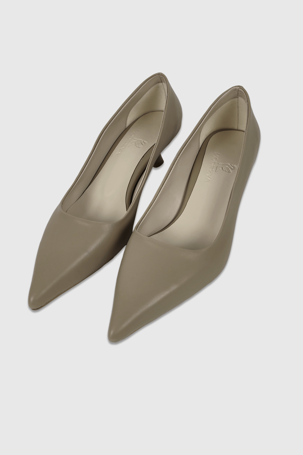 Kelly Koyu Bej Mat Sivri Burun Kadın Stiletto