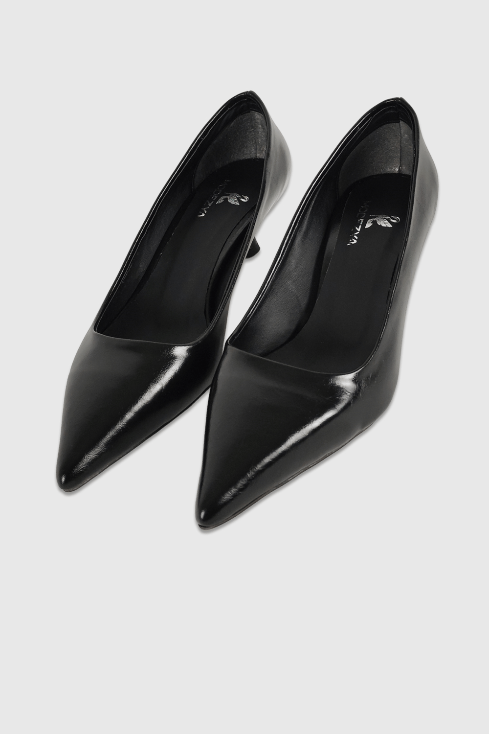 Kelly Siyah Rustik Sivri Burun Kadın Stiletto