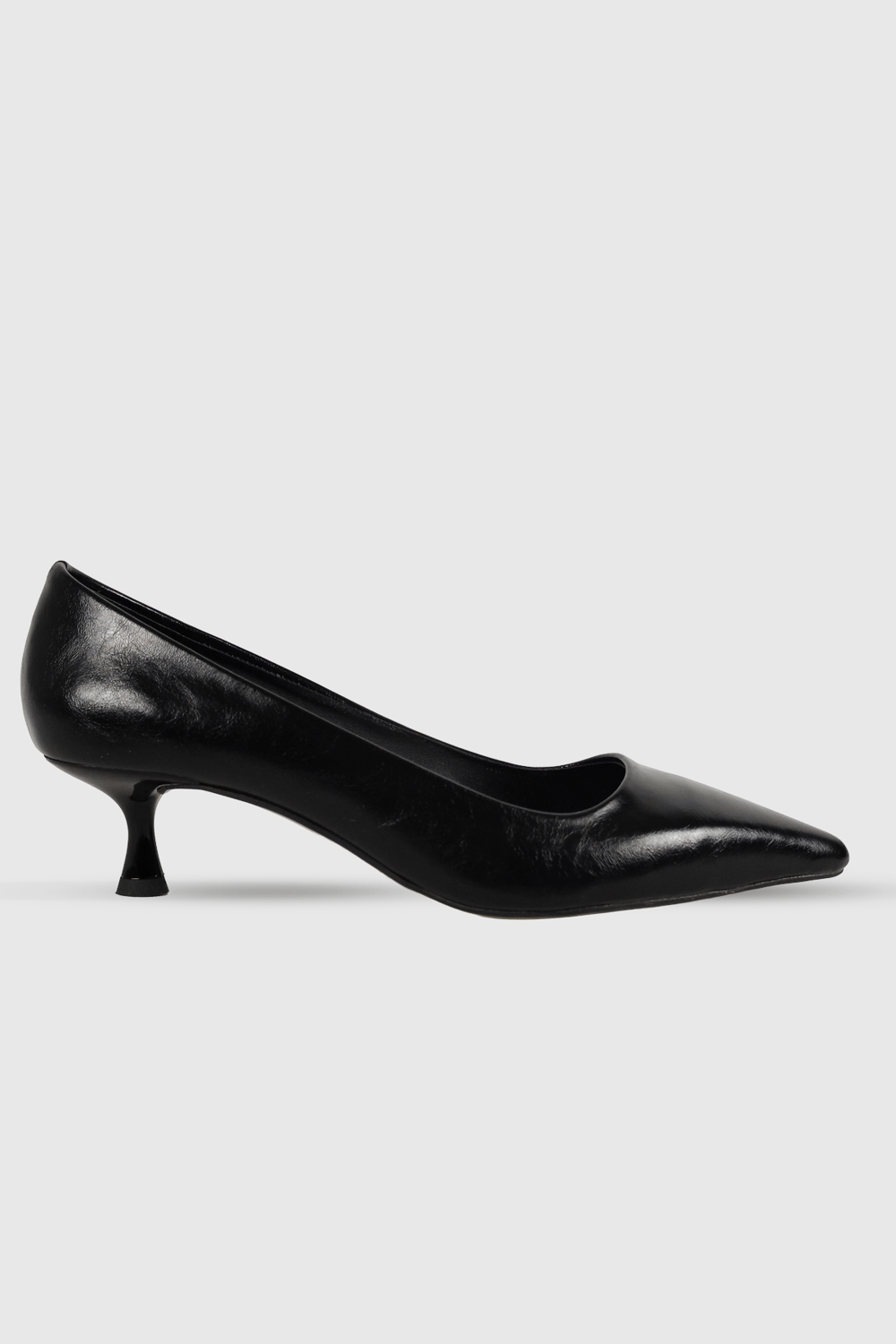Kelly Siyah Rustik Sivri Burun Kadın Stiletto