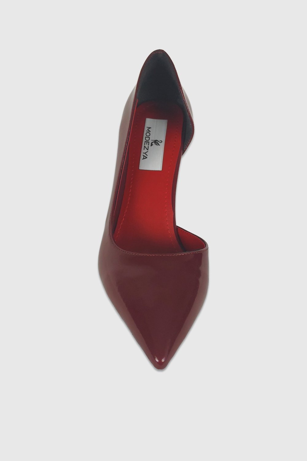 Leona Bordo Rugan İç Kısmı Açık Sivri Burun Kadın Stiletto