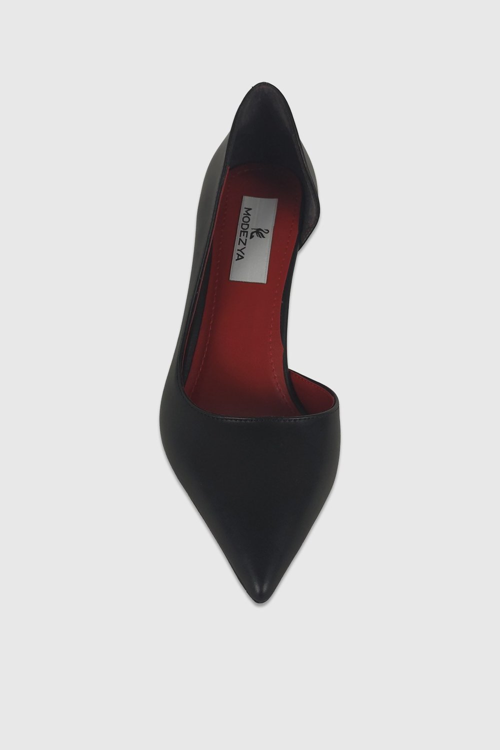 Leona Siyah Mat İç Kısmı Açık Sivri Burun Kadın Stiletto