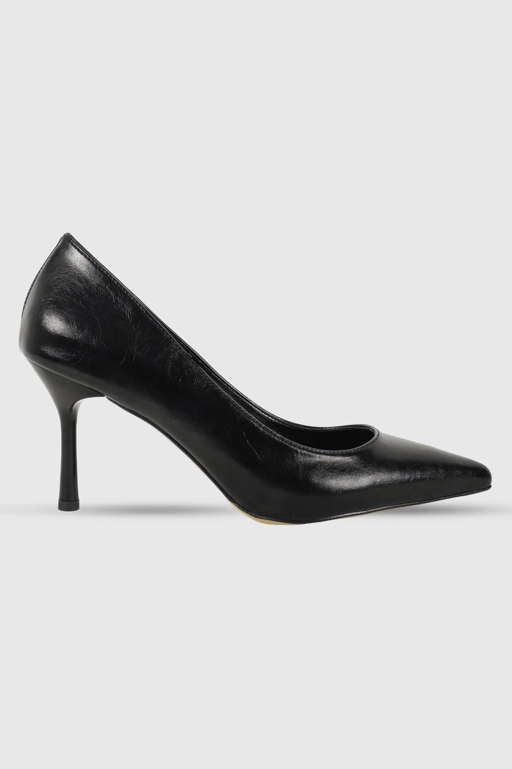 Queen Siyah Rustik Kadın Sivri Burun Stiletto