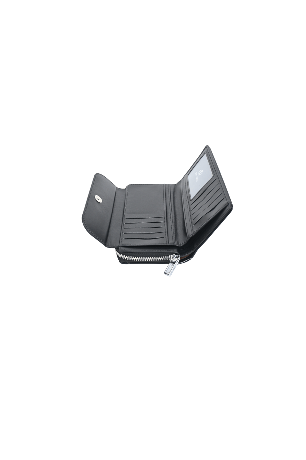 Duki Daso Kadın Siyah Lüks Suni Deri Çok Gözlü Fermuarlı Kartlık ve Cüzdan | SUMMER N4227 SİYAH