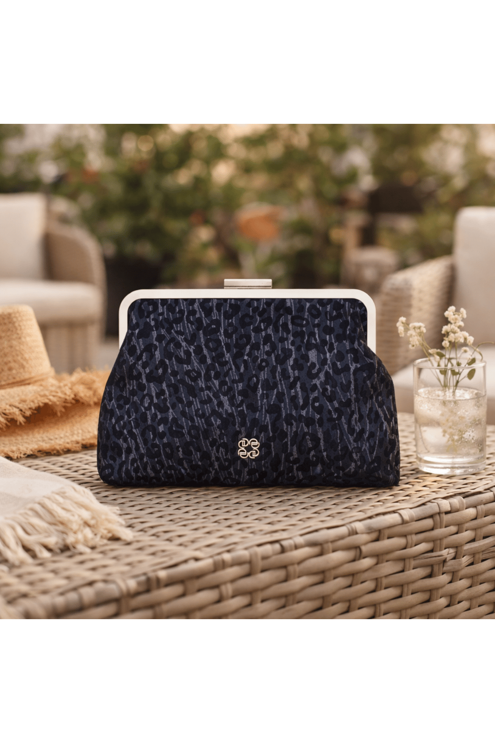 Gümüş Leopar Baskılı Kadın Portföy Çanta | Gümüş T8308 