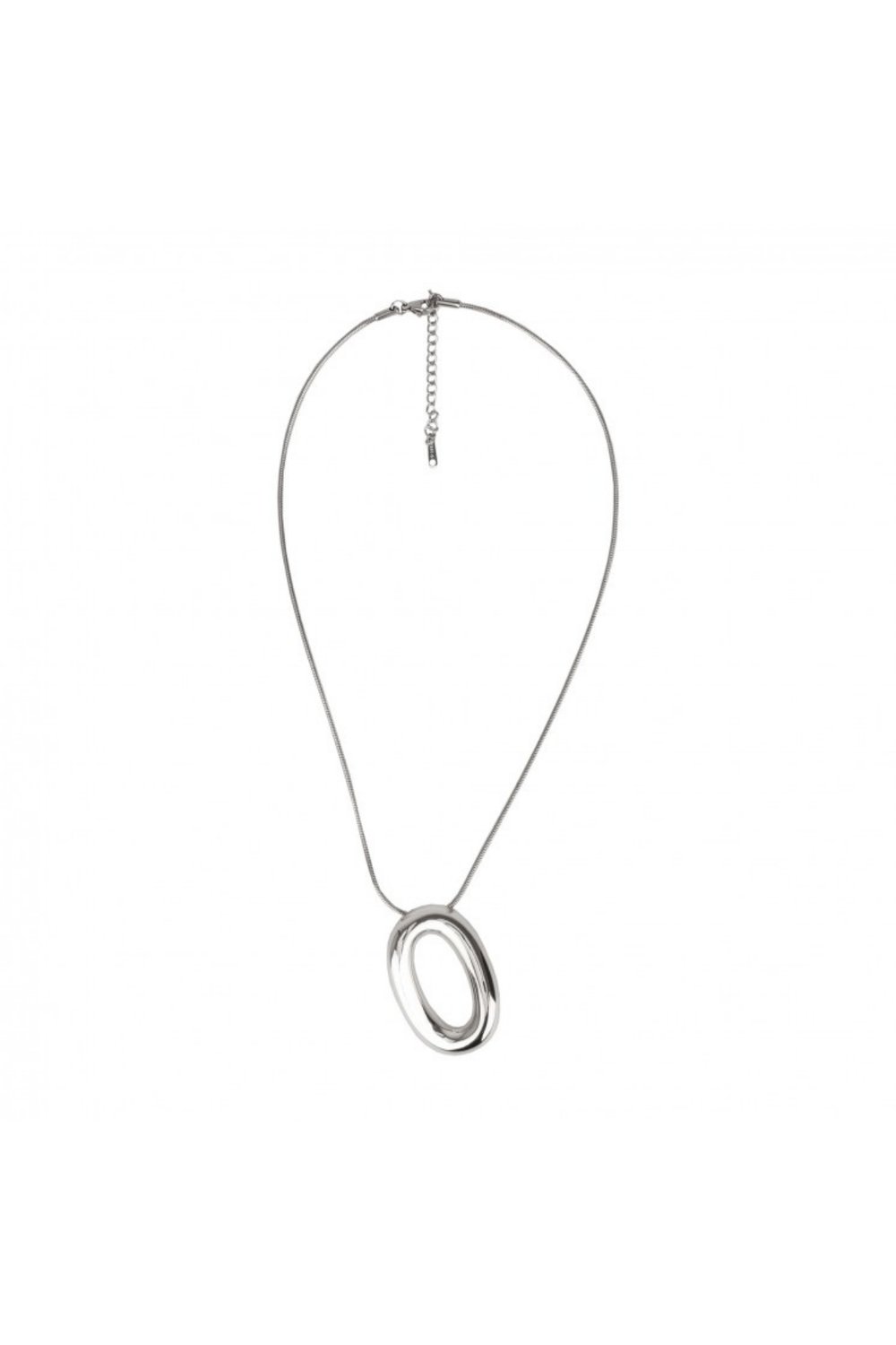 Gümüş Oval Halka Kolye | Gümüş JS12744