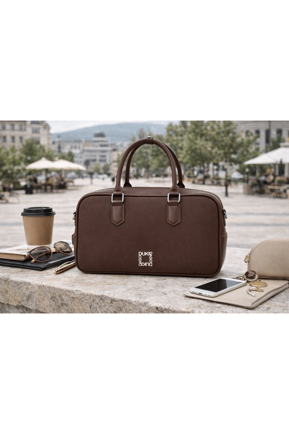 Kahverengi Kare Formlu Kadın El Çantası | Kahverengi MT1559