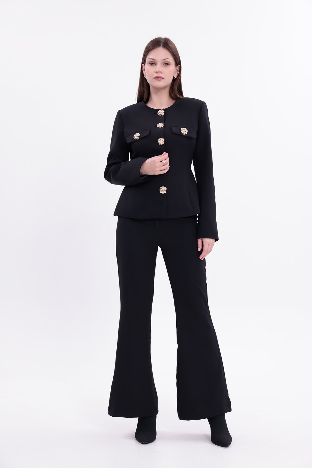 Black Straight Pants