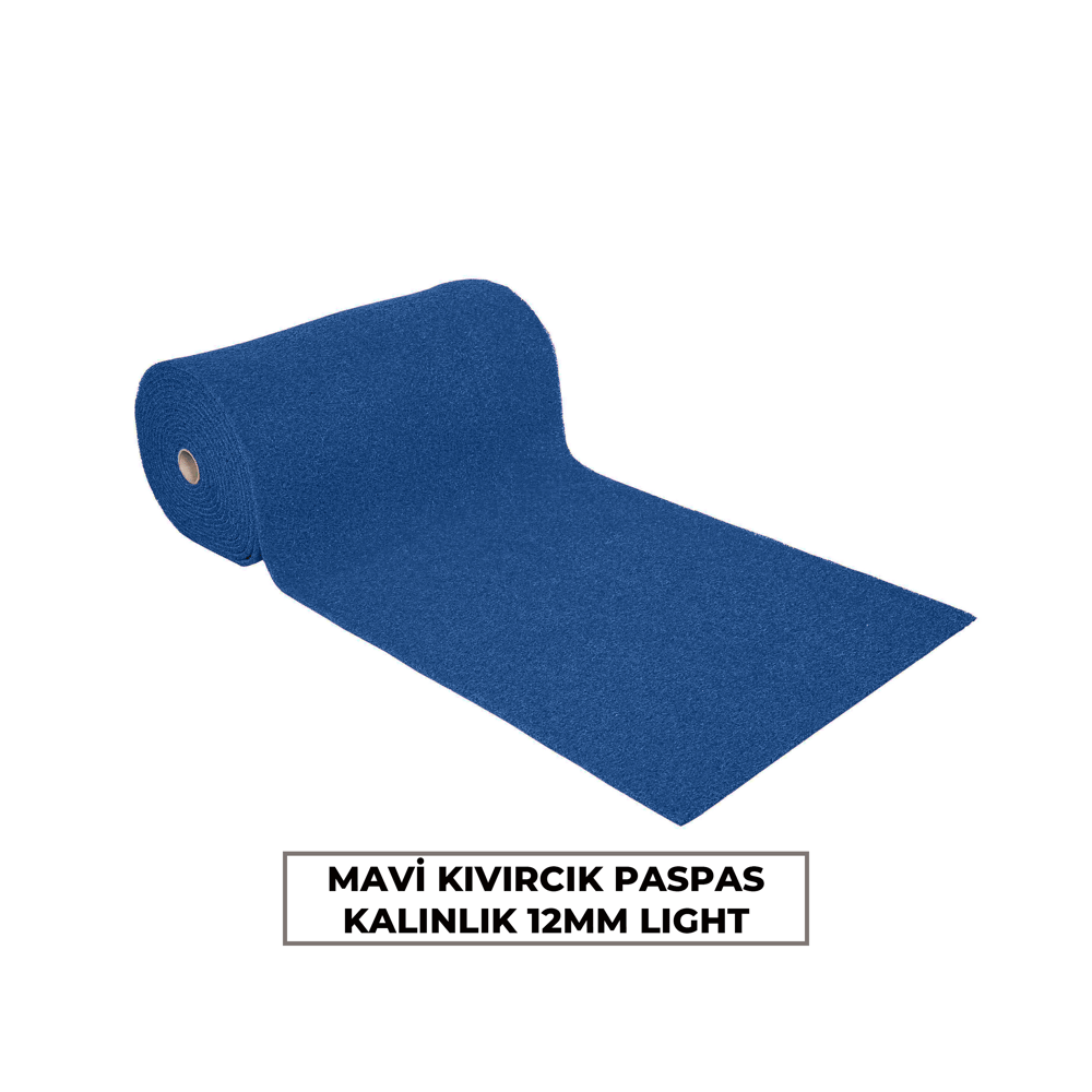 Mavi Kıvırcık Paspas 12mm Light